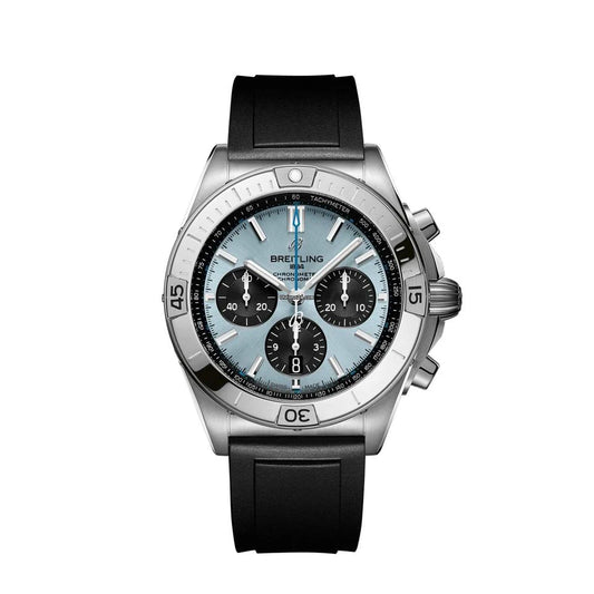 BREITLING Chronomat B01 42mm Stainless steel case, Bluer dial, Rubber strap