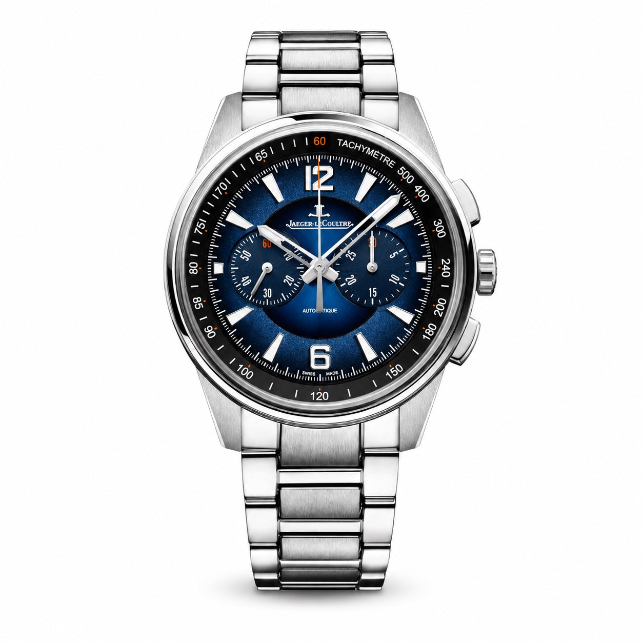 JAEGER-LECOULTRE Polaris Chronograph Q9028181 Silver watch with a blue dial 