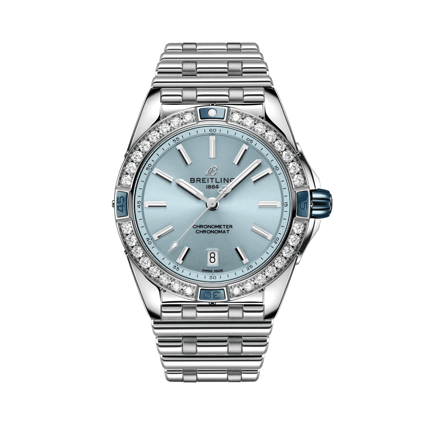 BREITLING Super Chronomat Automatic 38mm Blue dial, Stainless Steel strap - Classic Kaf