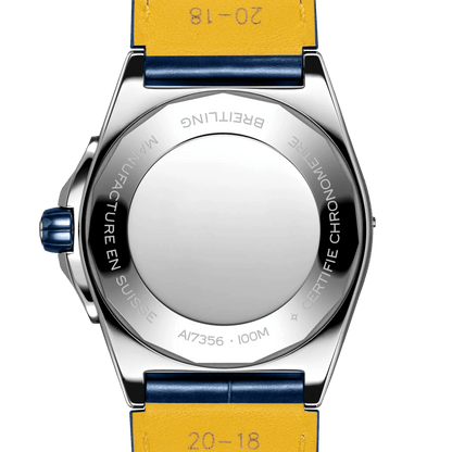 BREITLING Super Chronomat Automatic 38mm Blue dial, Leather strap - Classic Kaf
