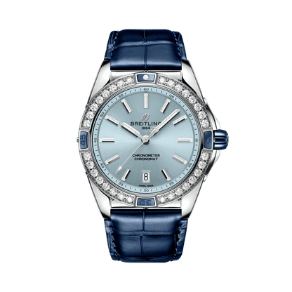 BREITLING Super Chronomat Automatic 38mm Blue dial, Leather strap - Classic Kaf