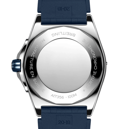 BREITLING Super Chronomat Automatic 38mm Blue dial, Rubber strap - Classic Kaf