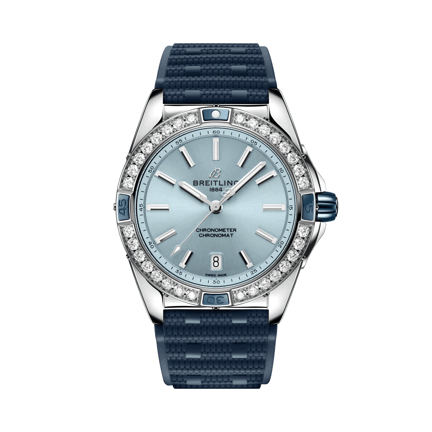 BREITLING Super Chronomat Automatic 38mm Blue dial, Rubber strap - Classic Kaf