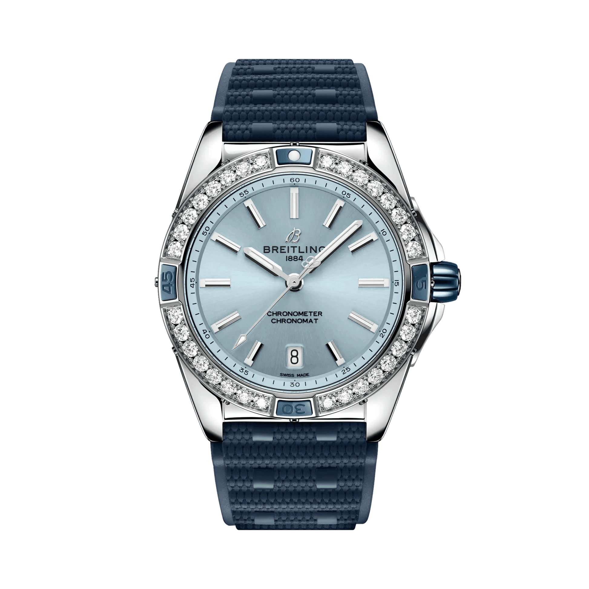 BREITLING Super Chronomat Automatic 38mm Blue dial, Rubber strap - Classic Kaf