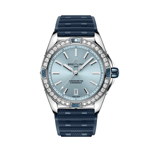 BREITLING Super Chronomat Automatic 38mm Blue dial, Rubber strap - Classic Kaf