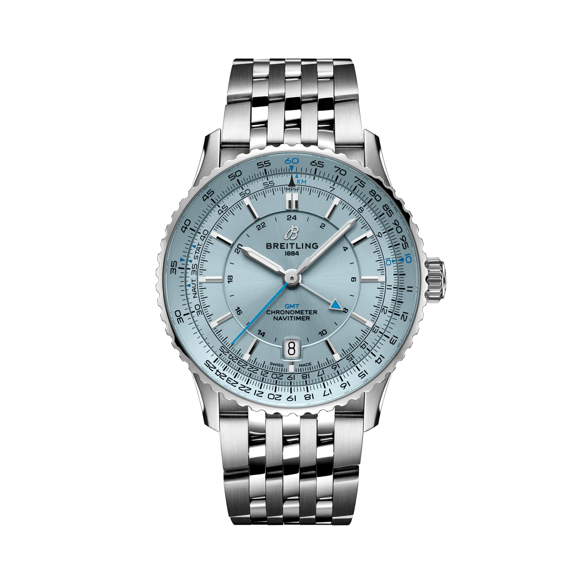 Breitling Navitimer Automatic GMT 41mm Stainless Steel, Blue dial - Classic Kaf