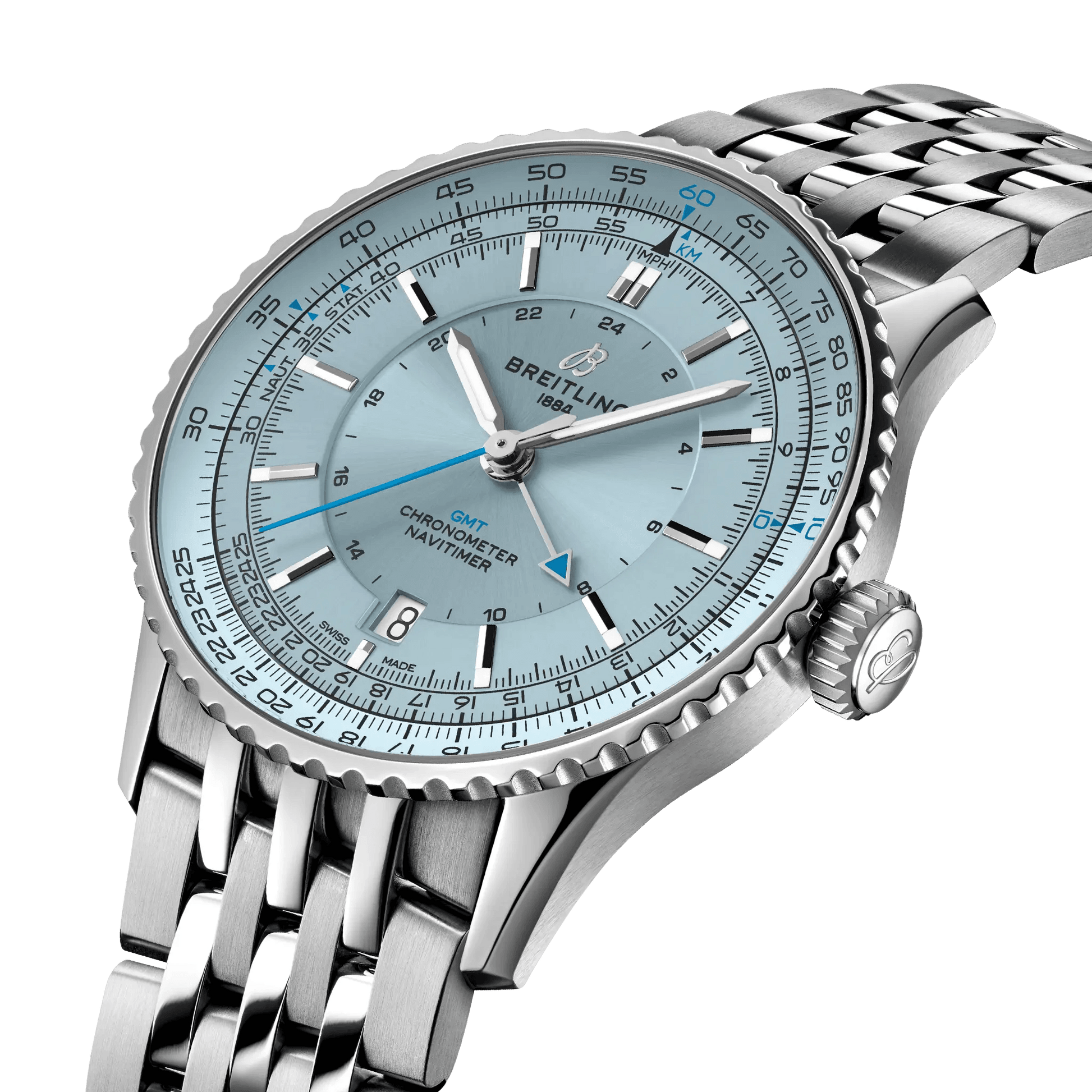 Breitling Navitimer Automatic GMT 41mm Stainless Steel, Blue dial - Classic Kaf