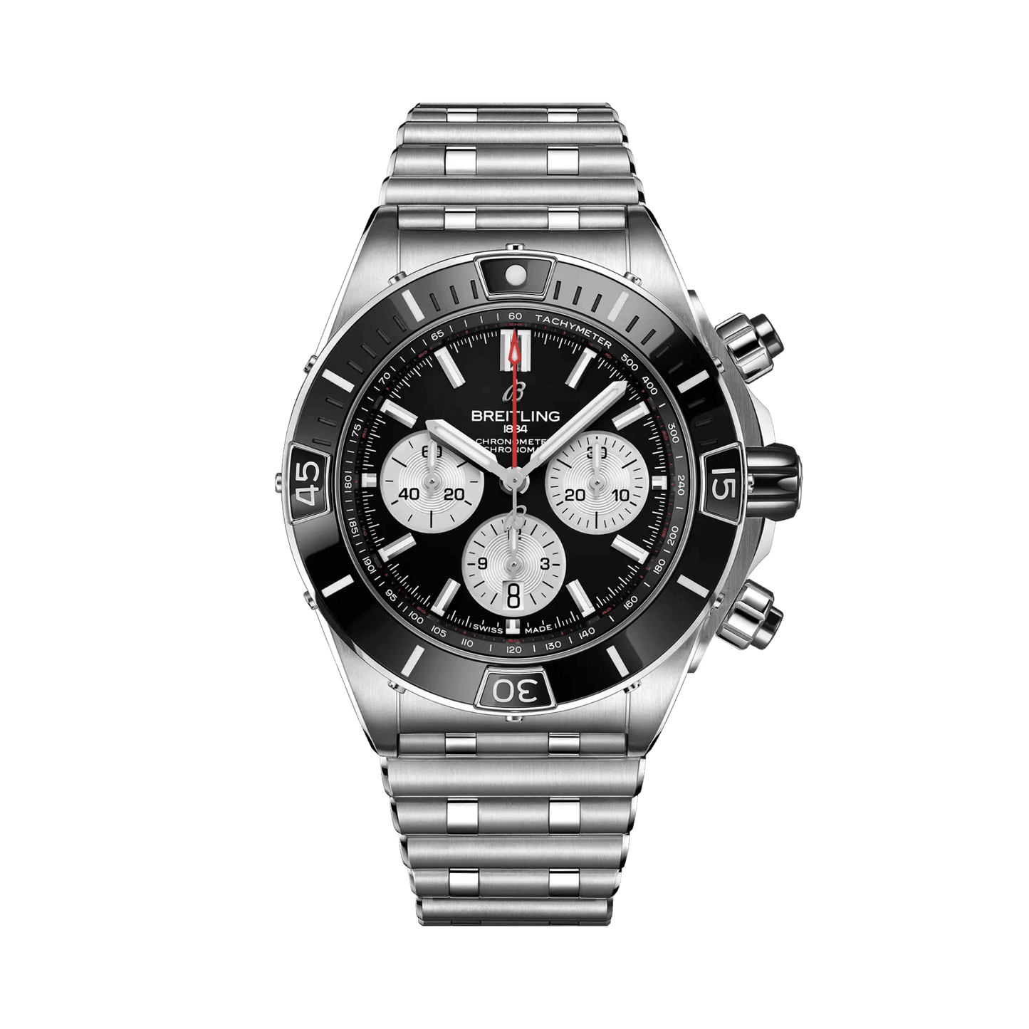 BREITLING Super Chronomat B01 44mm, Stainless Steel, Black dial - Classic Kaf