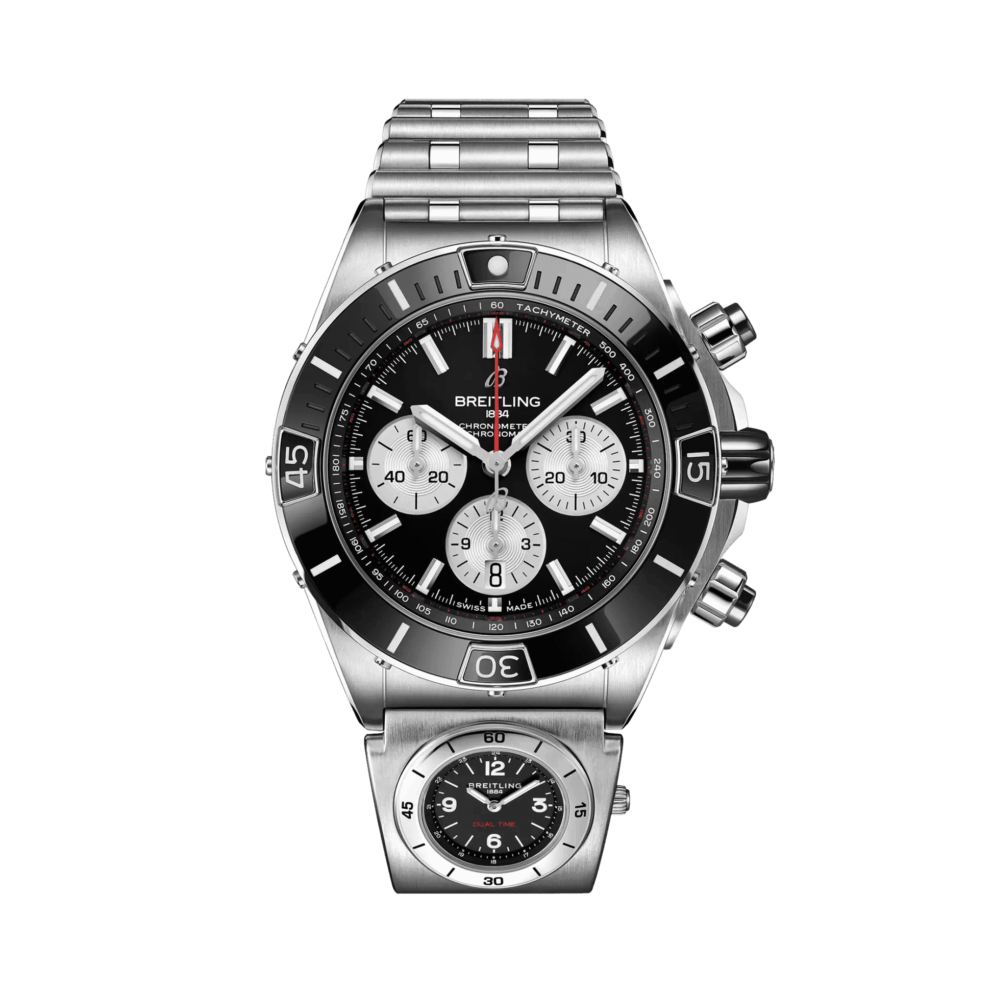 BREITLING Super Chronomat B01 44mm, Stainless Steel, Black dial - Classic Kaf