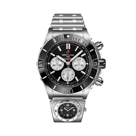 BREITLING Super Chronomat B01 44mm, Stainless Steel, Black dial - Classic Kaf