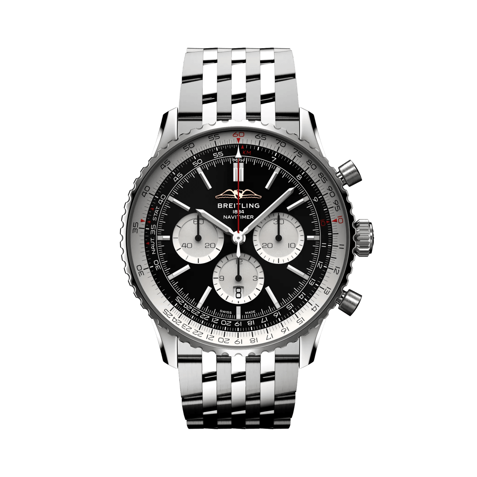 BREITLING Navitimer B01 Chronograph 46mm Stainless Steel, Black dial - Classic Kaf