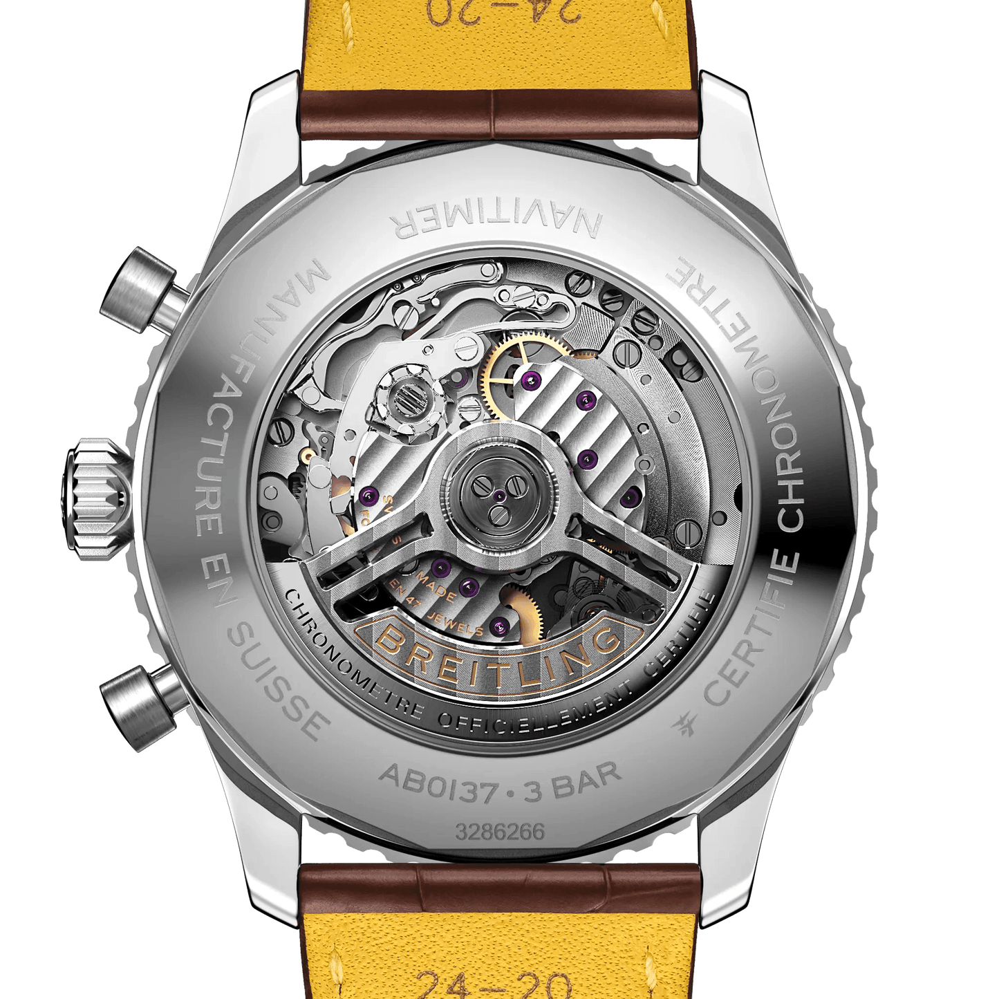 BREITLING Navitimer B01 Chronograph 46mm Stainless Steel case, Leather strap, Blue dial - Classic Kaf