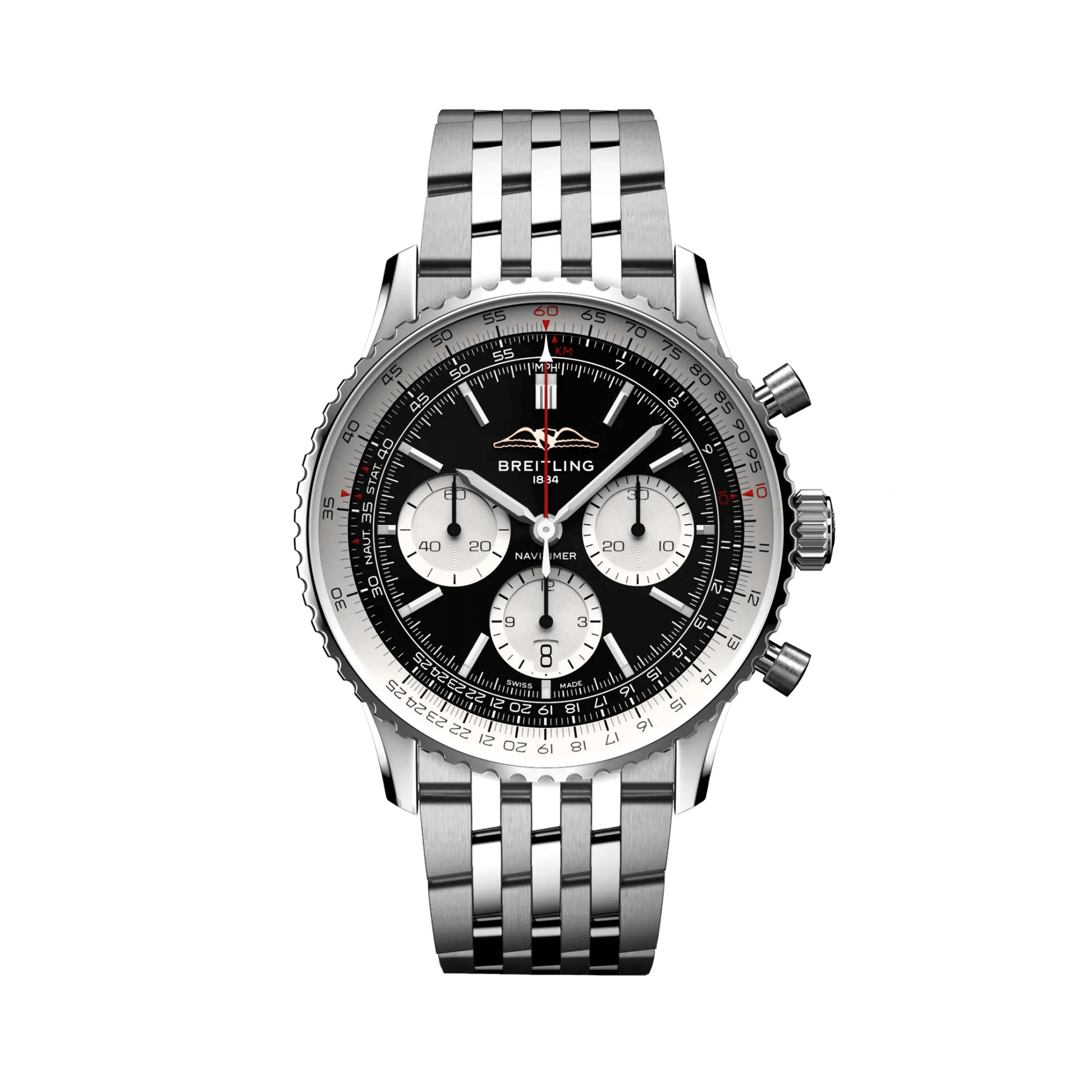 BREITLING Navitimer B01 Chronograph 43mm Stainless Steel, Black dial - Classic Kaf