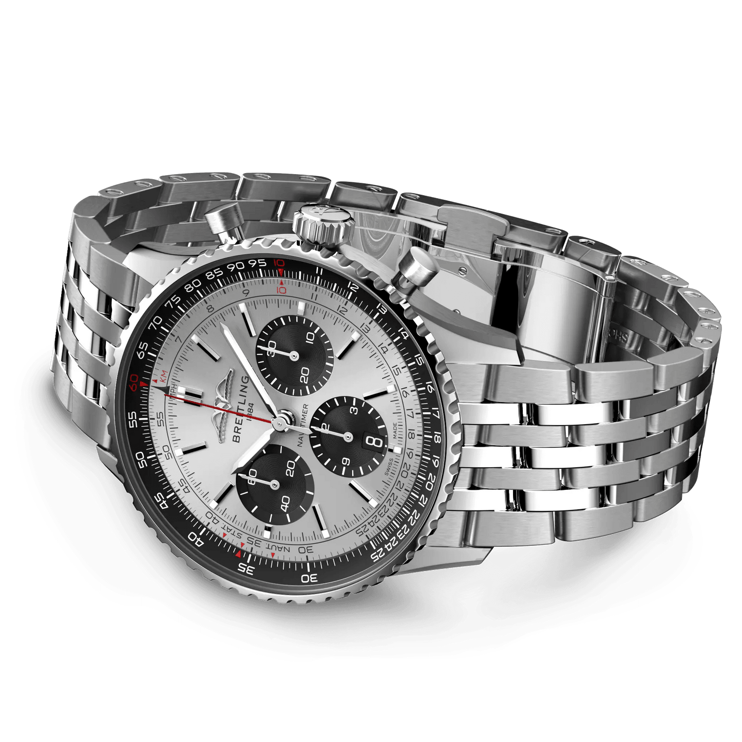 BREITLING Navitimer B01 Chronograph 43mm Stainless Steel, Silver dial - Classic Kaf