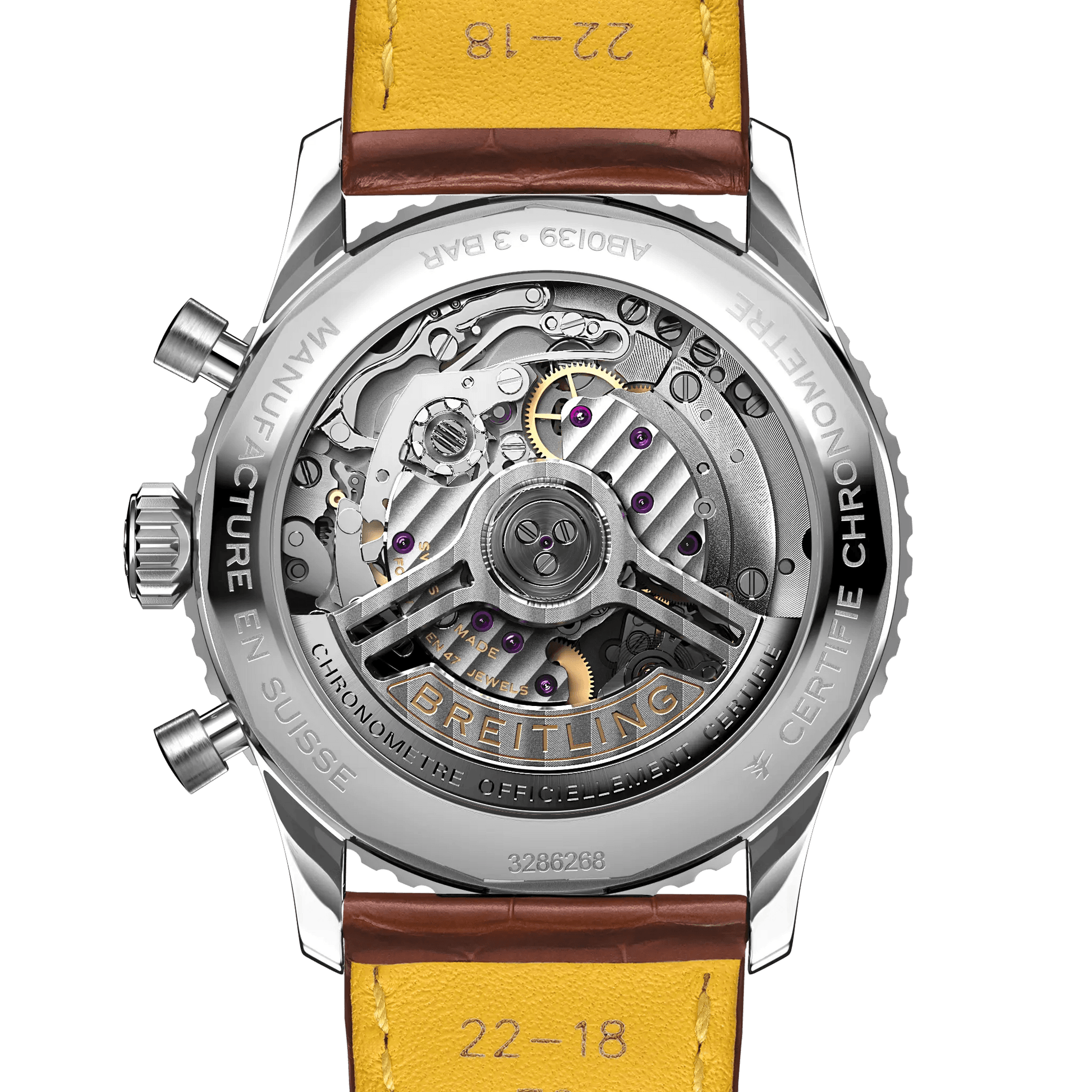 BREITLING Navitimer B01 Chronograph 41mm, Stainless Steel case, Leather strap, Green dial - Classic Kaf