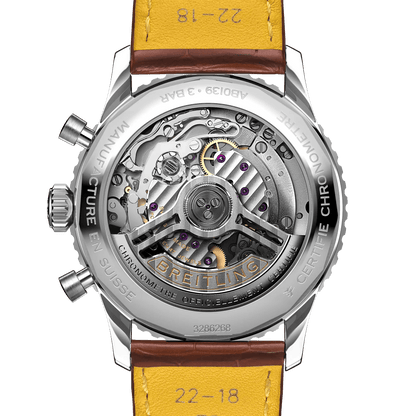 BREITLING Navitimer B01 Chronograph 41mm, Stainless Steel case, Leather strap, Green dial - Classic Kaf