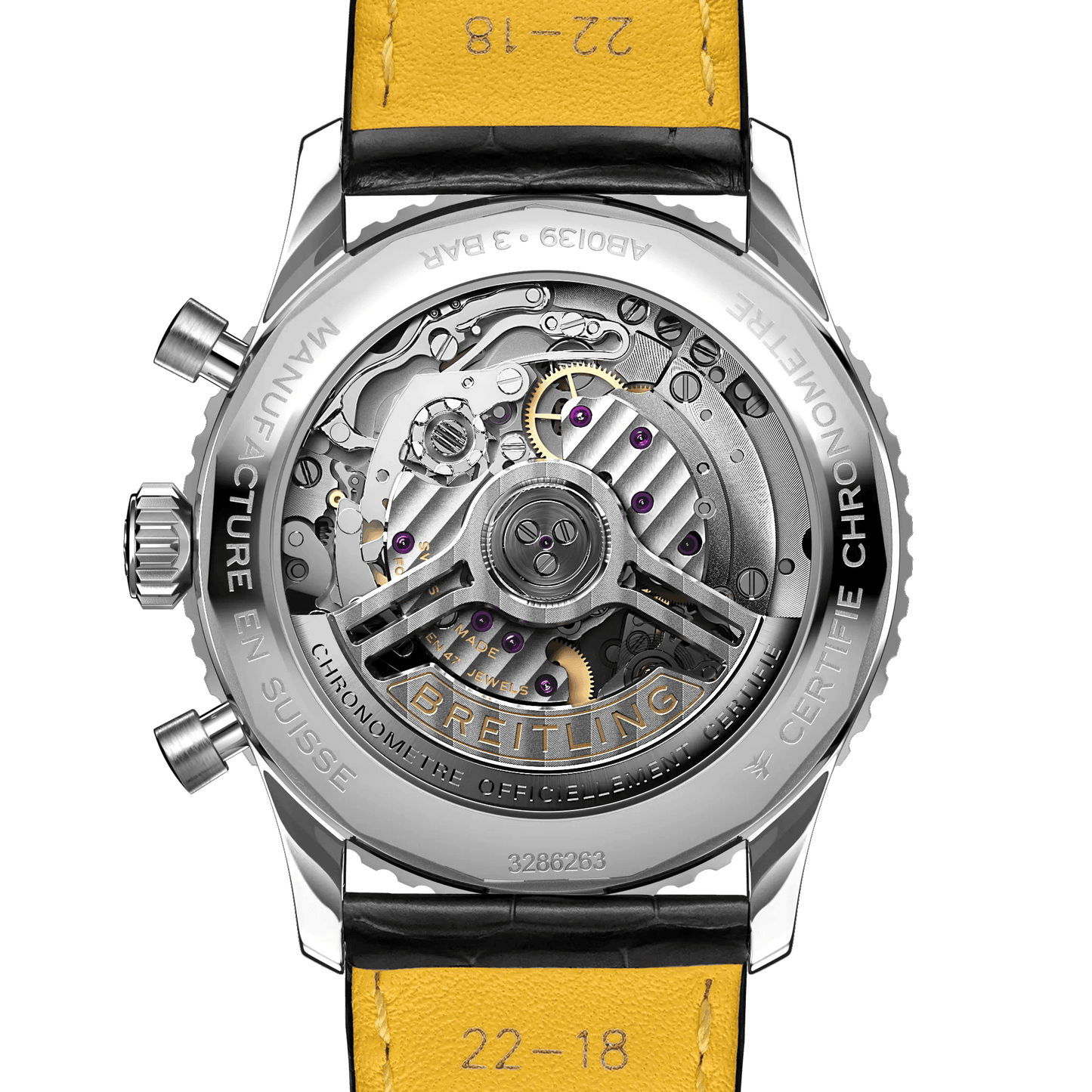 BREITLING Navitimer B01 Chronograph 41mm, Stainless Steel case, Leather strap, Blue dial - Classic Kaf