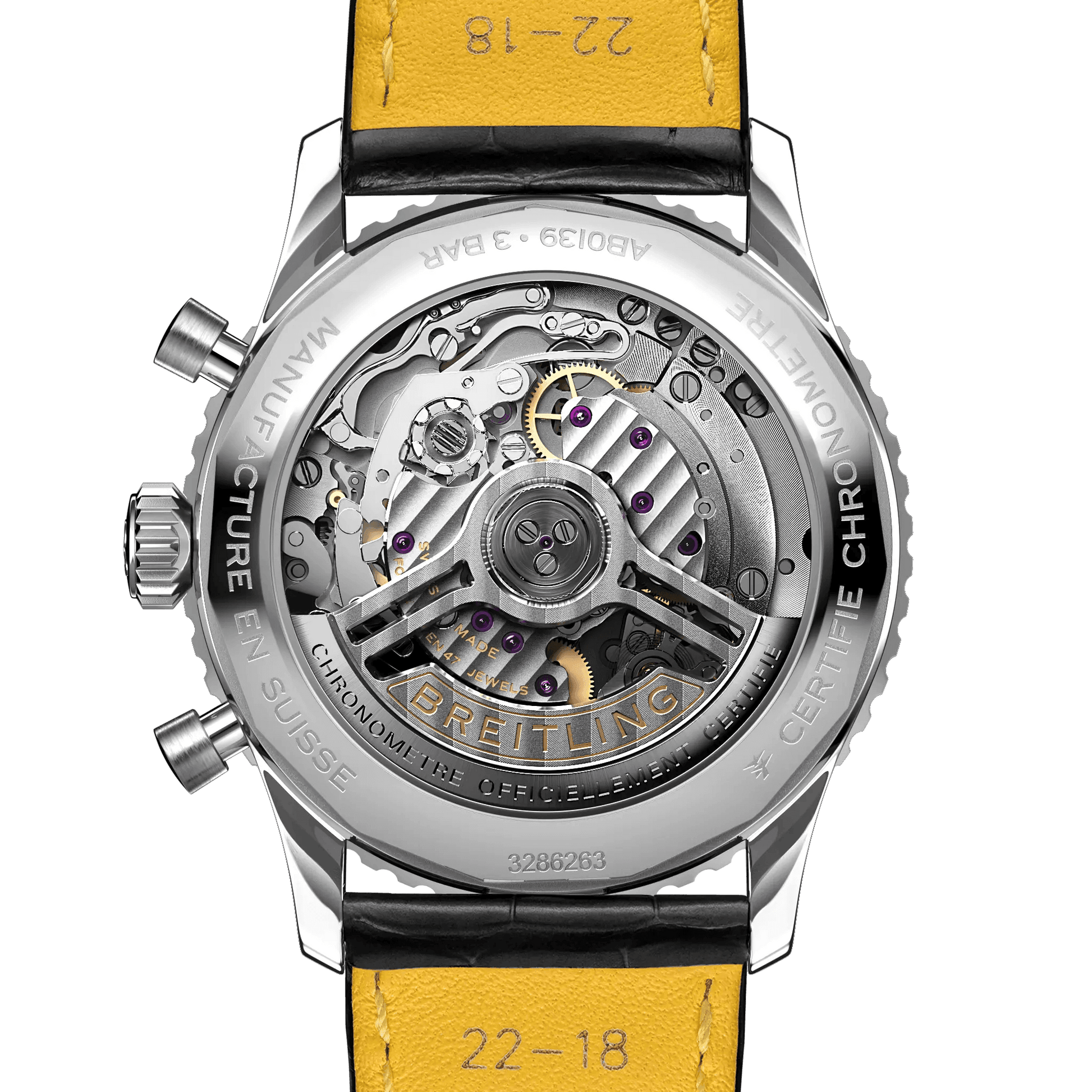 BREITLING Navitimer B01 Chronograph 41mm, Stainless Steel case, Leather strap, Blue dial - Classic Kaf