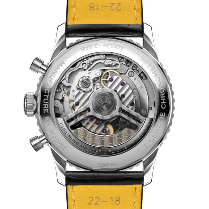 BREITLING Navitimer B01 Chronograph 41mm, Stainless Steel case, Leather strap, Blue dial - Classic Kaf