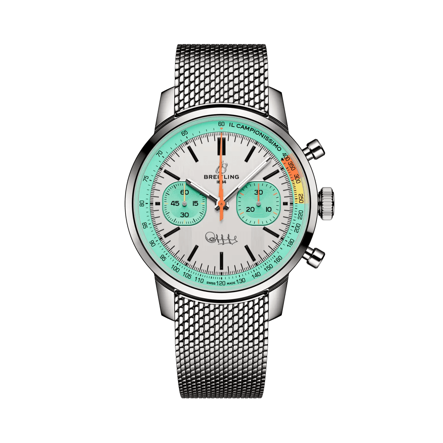 BREITLING Top Time B01 Fausto Coppi, 41mm Stainless Steel, White dial - Classic Kaf
