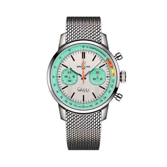 BREITLING Top Time B01 Fausto Coppi, 41mm Stainless Steel, White dial - Classic Kaf