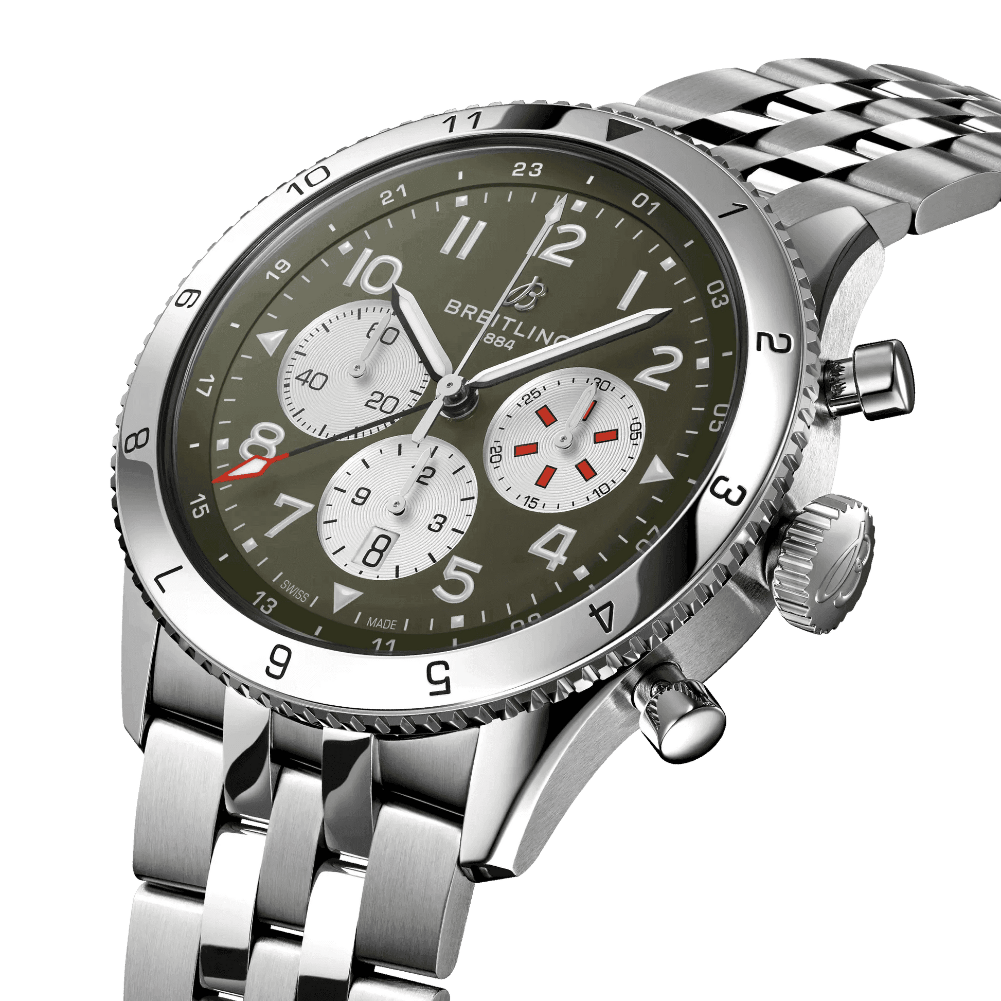 BREITLING Super AVI B04 Chronograph GMT 46 Curtiss Warhawk - Classic Kaf