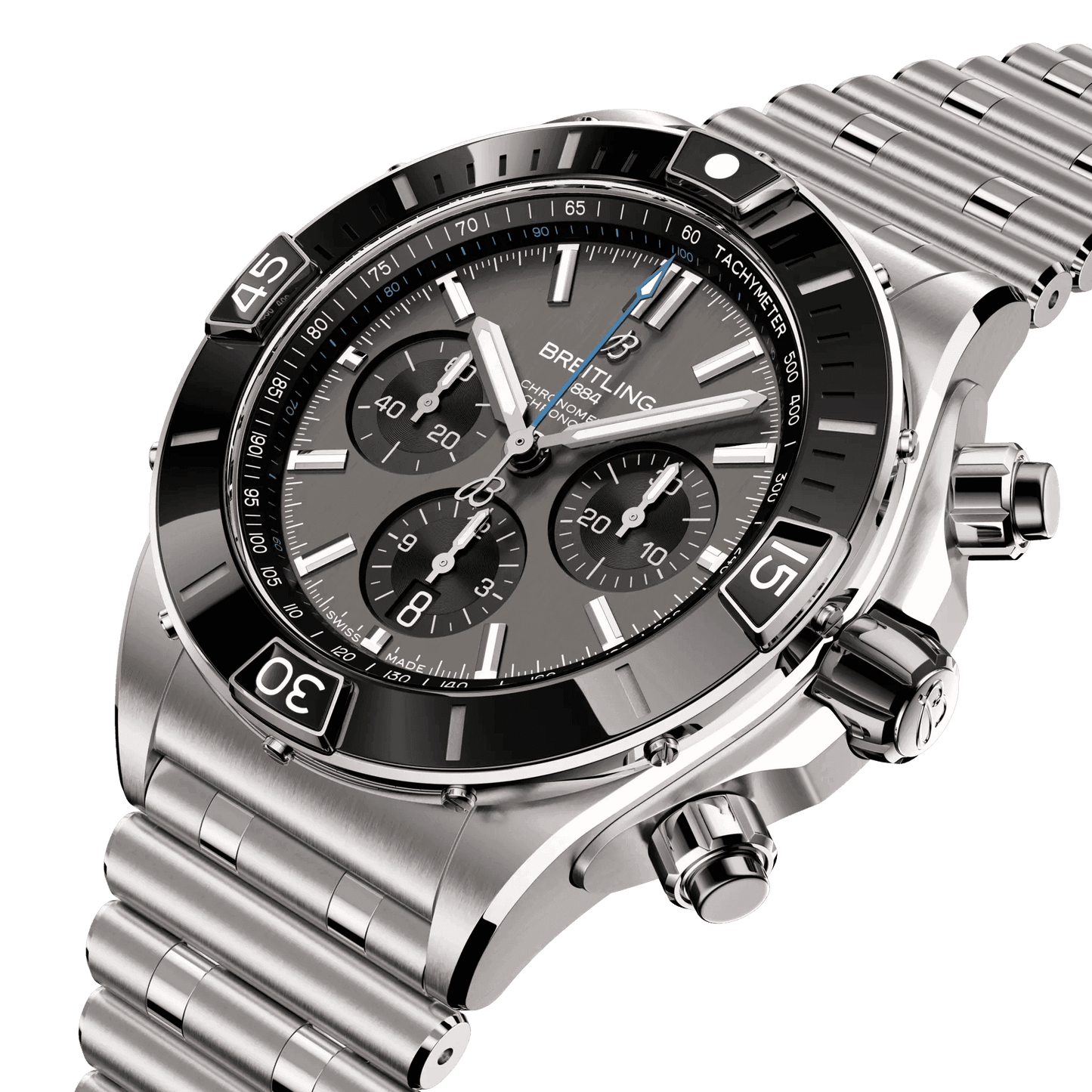 BREITLING Super Chronomat B01 44mm, Titanium, Grey dial - Classic Kaf