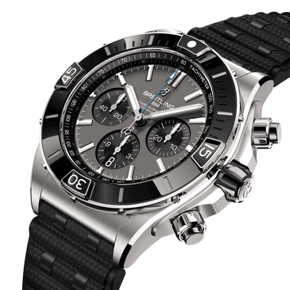BREITLING Super Chronomat B01 44mm, Titanium case, Grey dial, Rubber strap - Classic Kaf