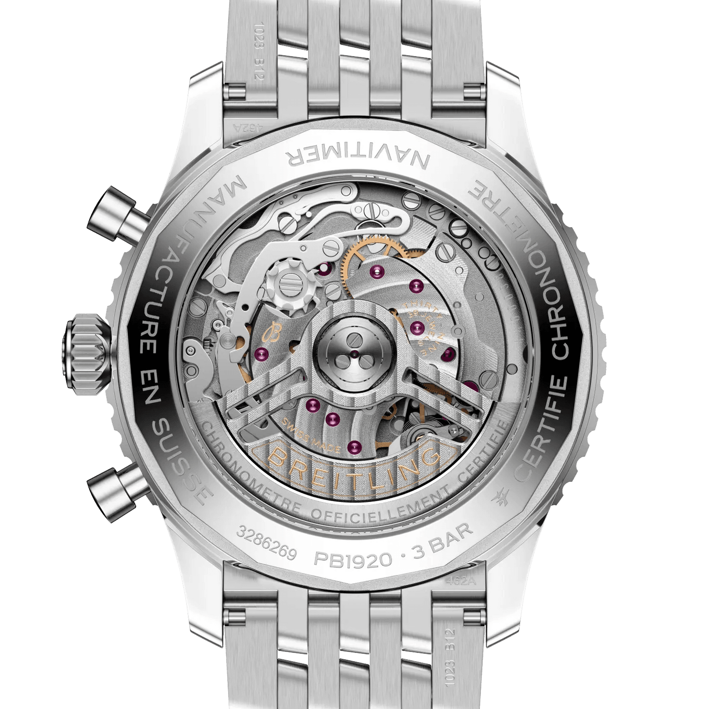 BREITLING Navitimer&nbsp;B19 Chronograph 43 Perpetual Calendar, Stainless steel & Platinum, Blue dial - Classic Kaf