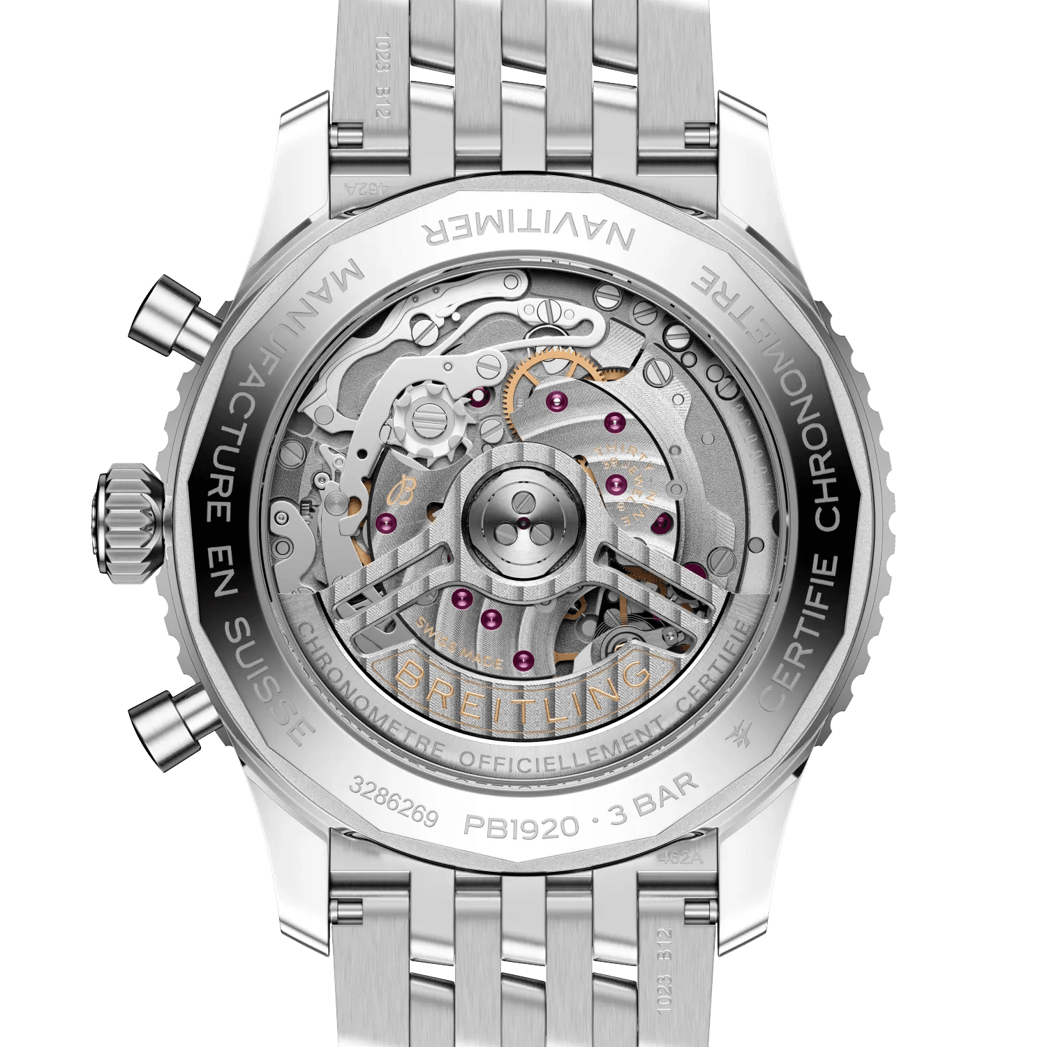 BREITLING Navitimer&nbsp;B19 Chronograph 43 Perpetual Calendar, Stainless steel & Platinum, Blue dial - Classic Kaf