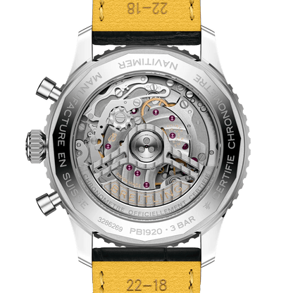 BREITLING Navitimer&nbsp;B19 Chronograph 43 Perpetual Calendar, Stainless steel & Platinum, Blue dial - Classic Kaf