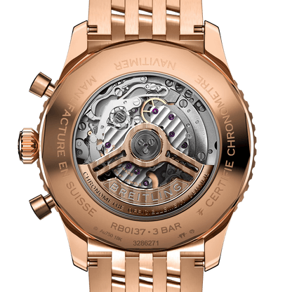 BREITLING Navitimer B01 Chronograph 46mm Red Gold, Silver dial - Classic Kaf