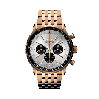 BREITLING Navitimer B01 Chronograph 46mm Red Gold, Silver dial - Classic Kaf