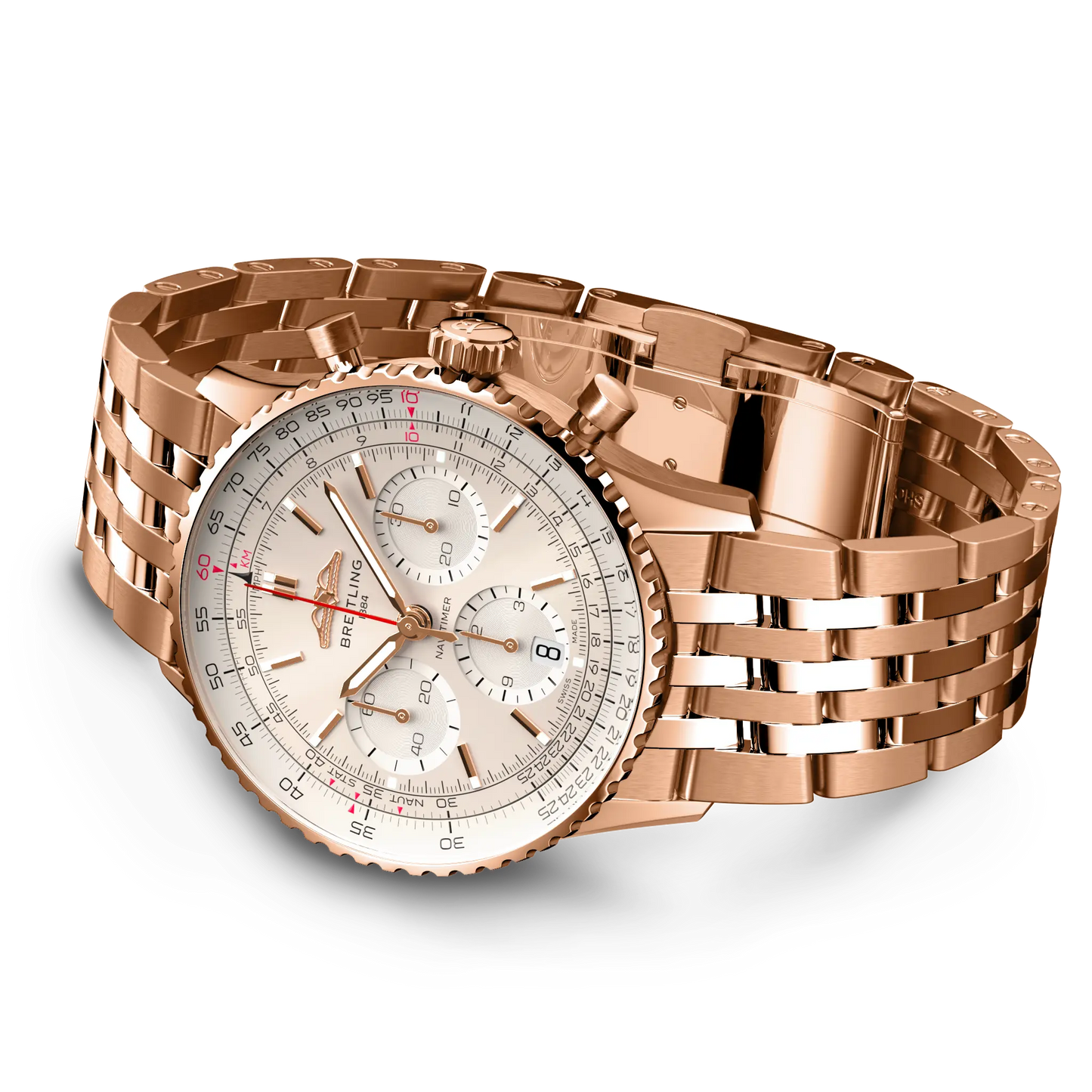 BREITLING Navitimer B01 Chronograph 41mm Red Gold, Silver dial