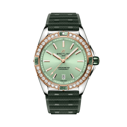 BREITLING Super Chronomat Automatic 38mm Green dial, Rubber strap - Classic Kaf