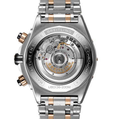 BREITLING Super Chronomat B01 44mm, Stainless Steel & Red Gold, Black dial - Classic Kaf